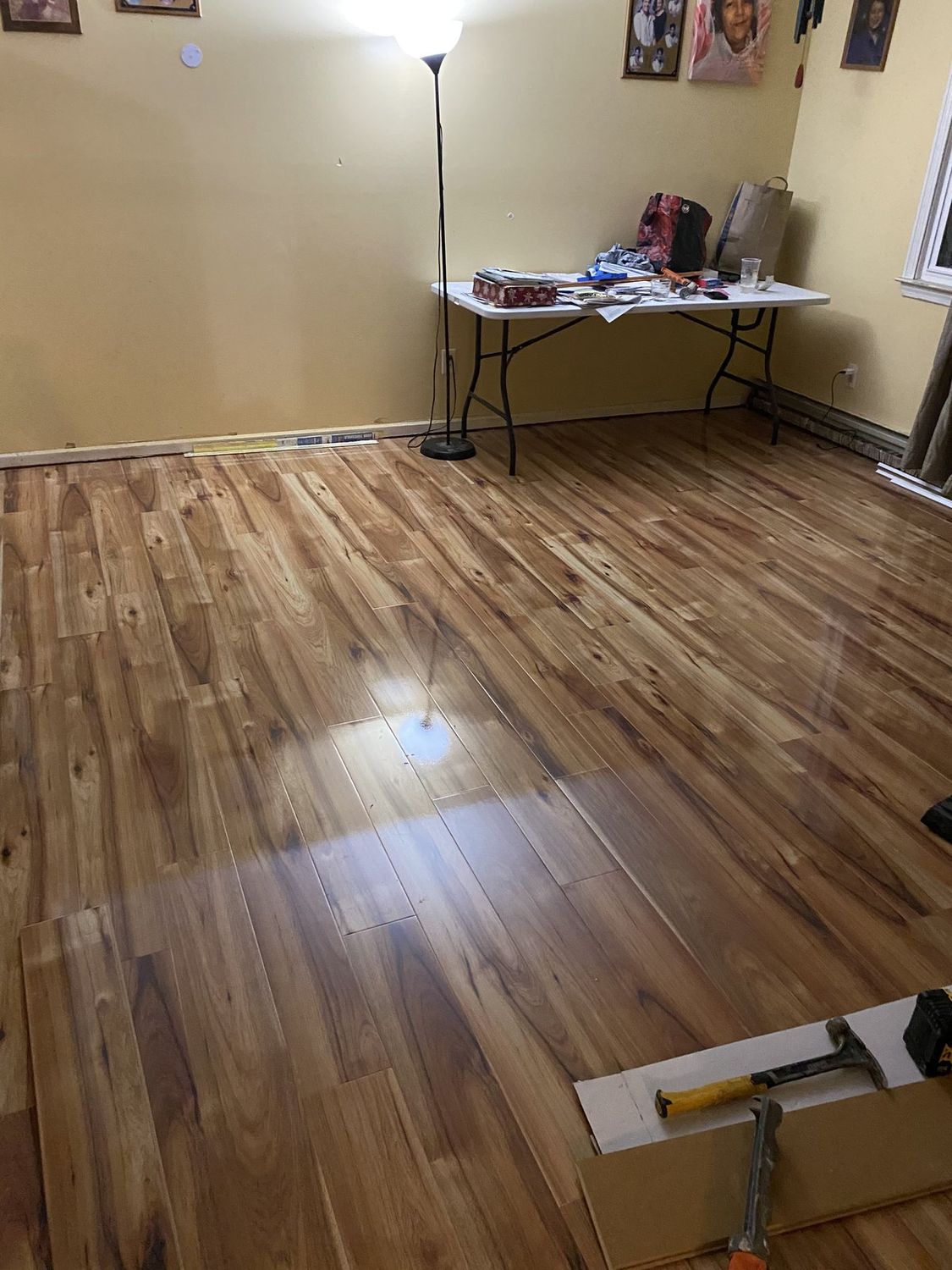 Refinished hardwood flooring